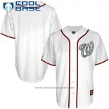 Maglia Baseball Uomo Washington Nationals Bianco Cool Base button Up